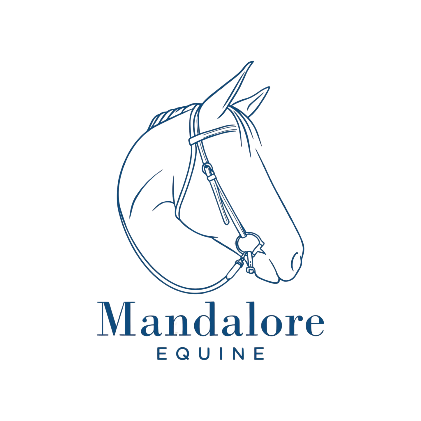 Mandalore Equine Horse Head Logo Sticker | Kiss-Cut Sticker
