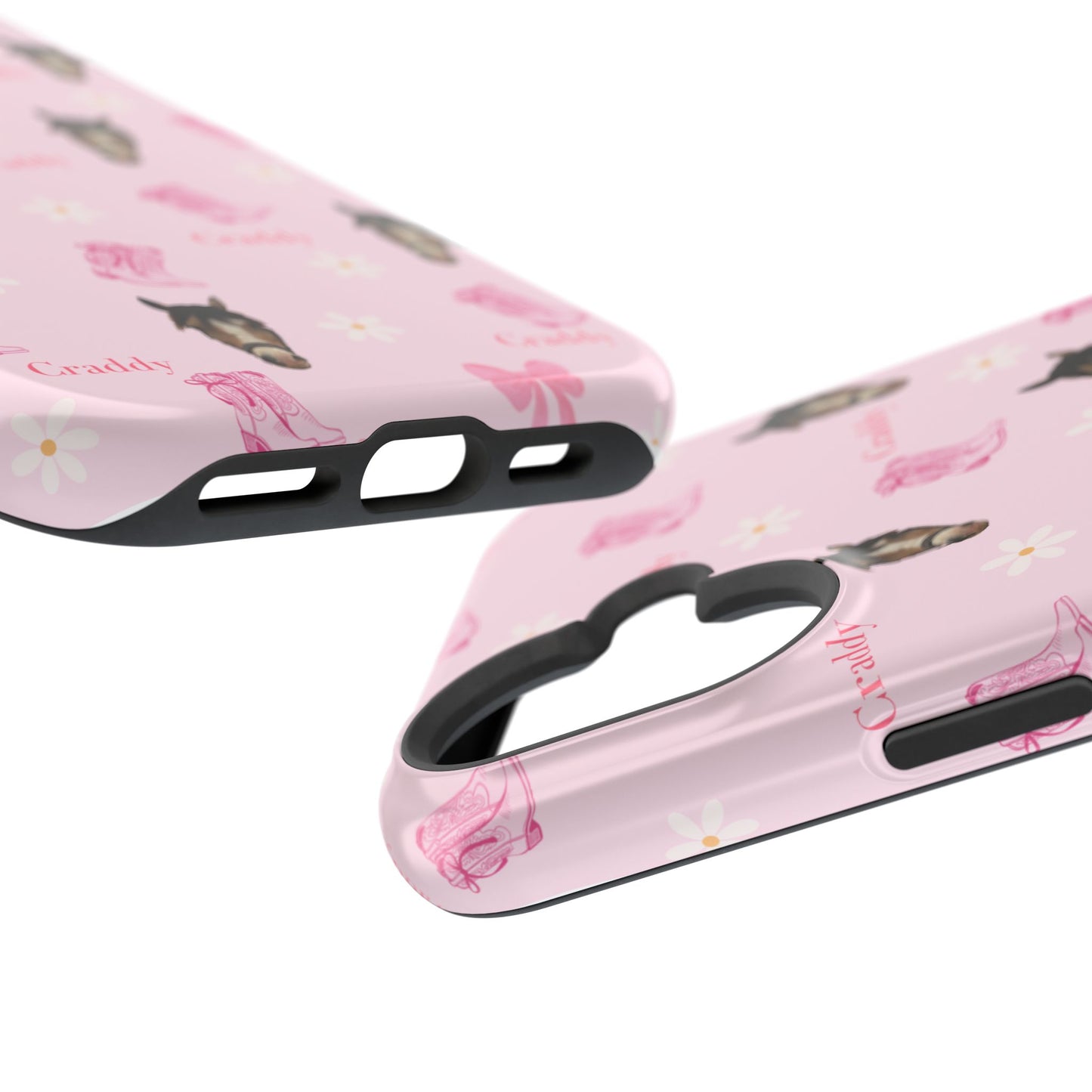 Pink Horse Pattern Magnetic Impact Case — Custom Equestrian iPhone Cover