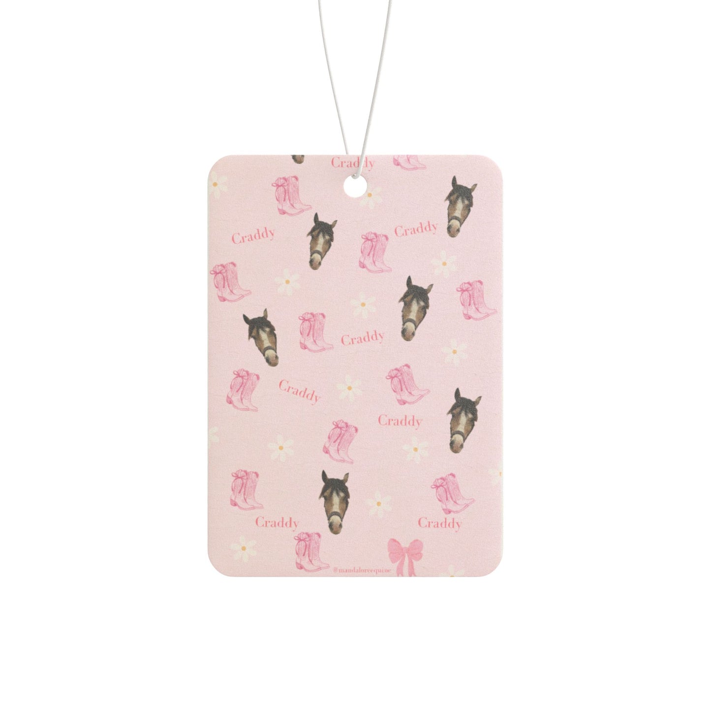 Pony Pink Car Air Freshener — Cute Horse Scented Ornament for Cars