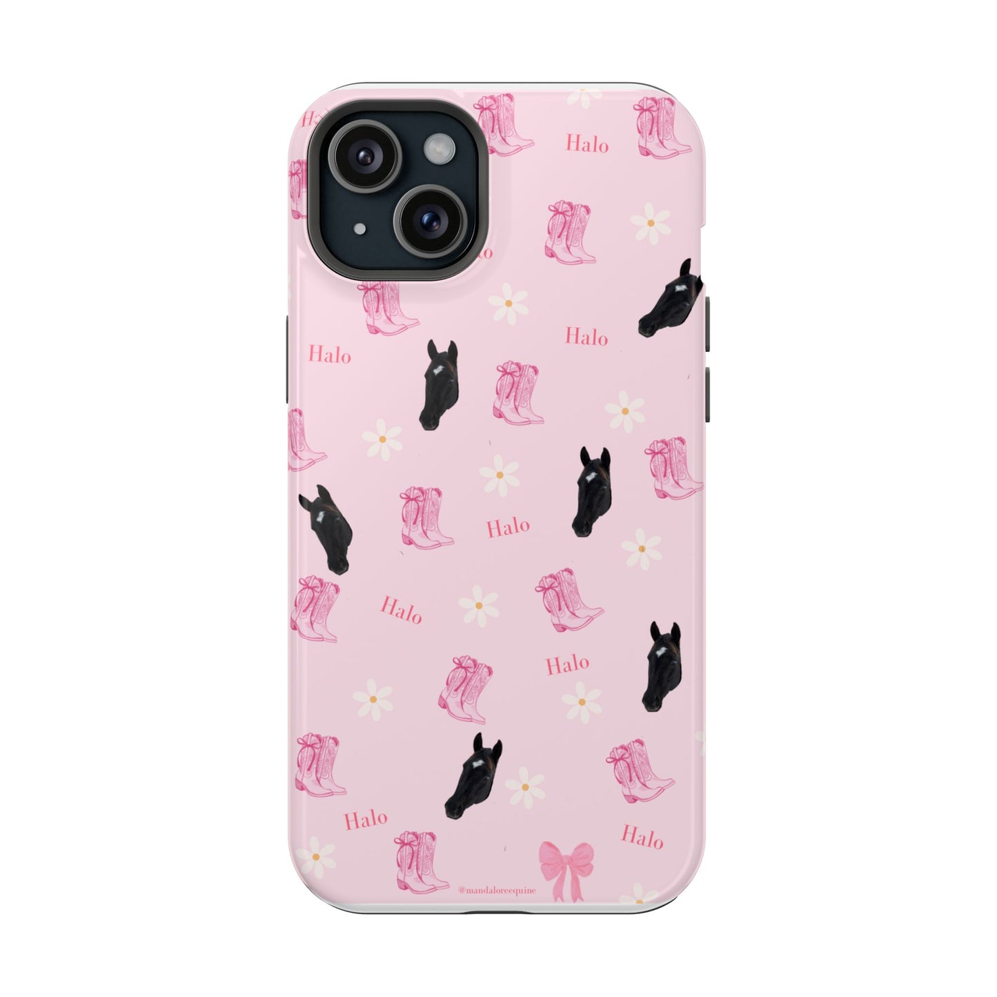 Magnetic Impact-Resistant Phone Case — Cute Pink Cat Pattern