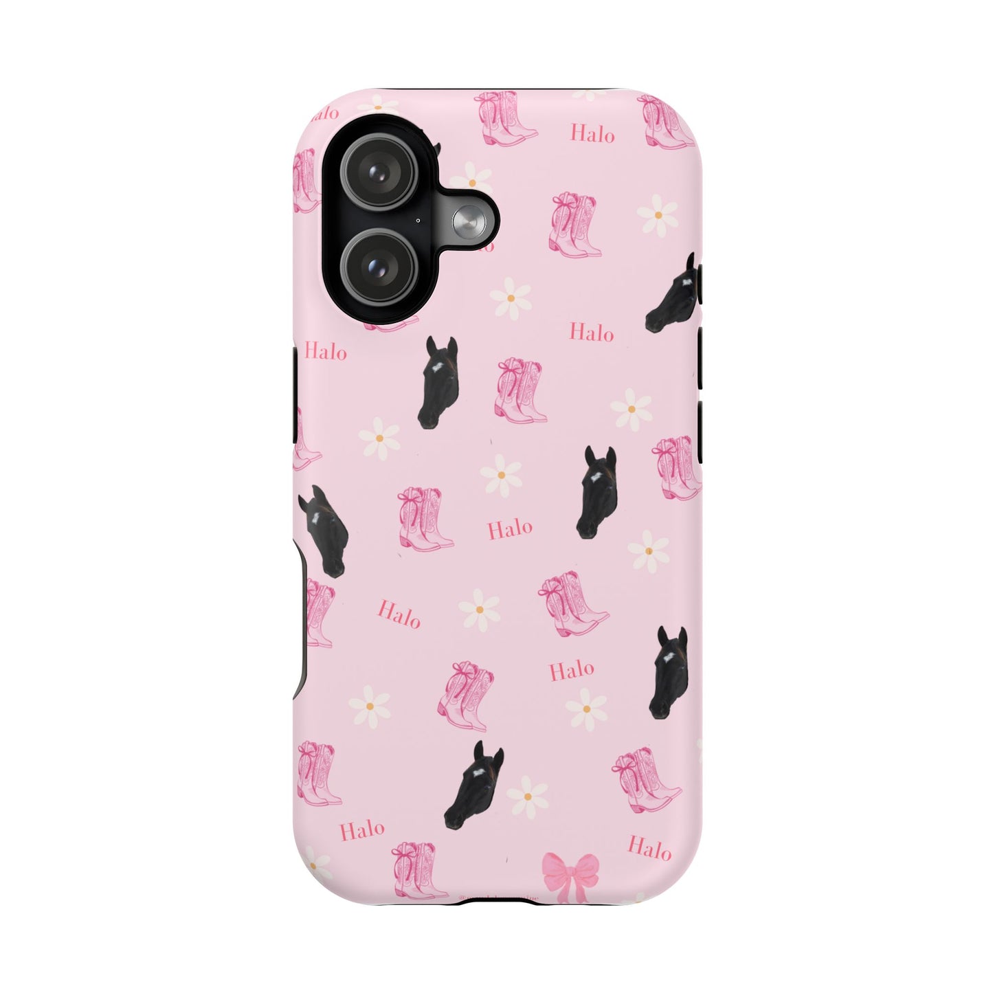 Magnetic Impact-Resistant Phone Case — Cute Pink Cat Pattern
