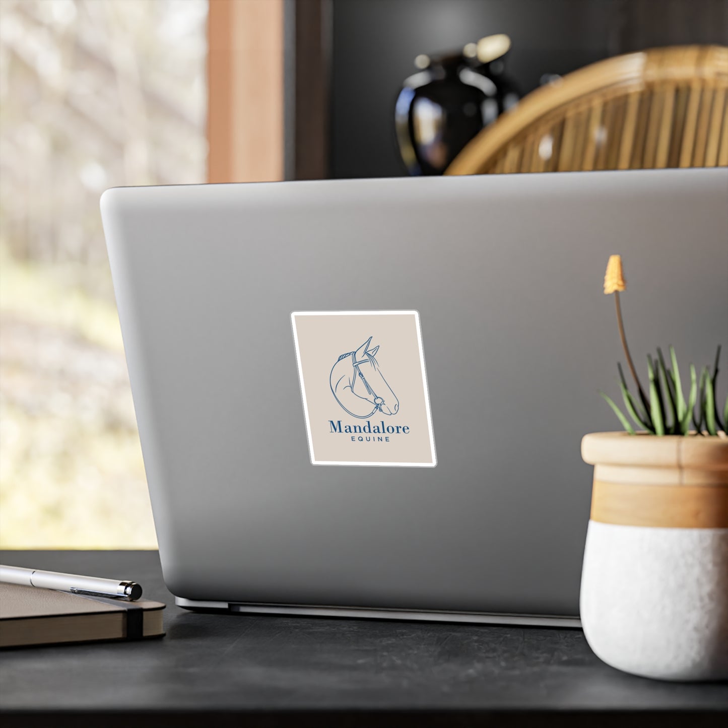 Horse Head Logo Vinyl Sticker — "Mandalore Equine" Kiss-Cut Decal