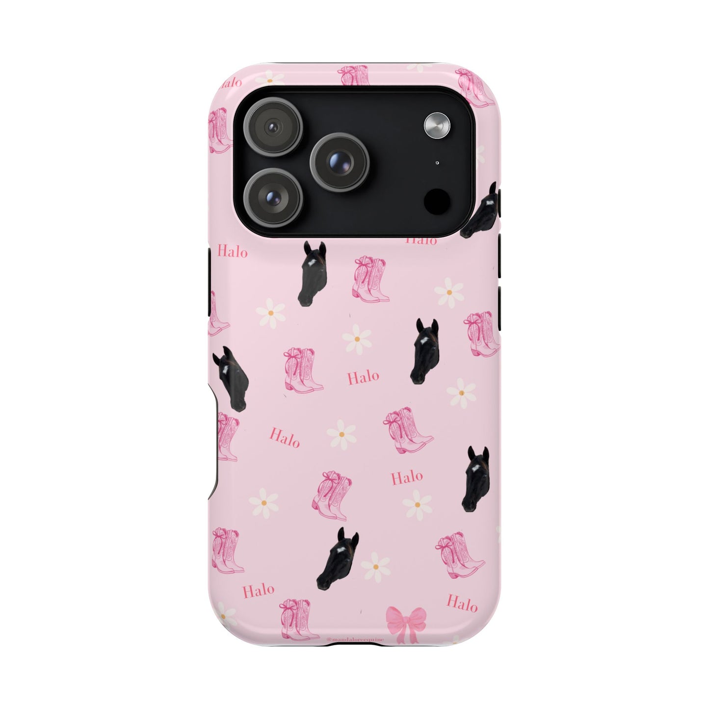 Magnetic Impact-Resistant Phone Case — Cute Pink Cat Pattern