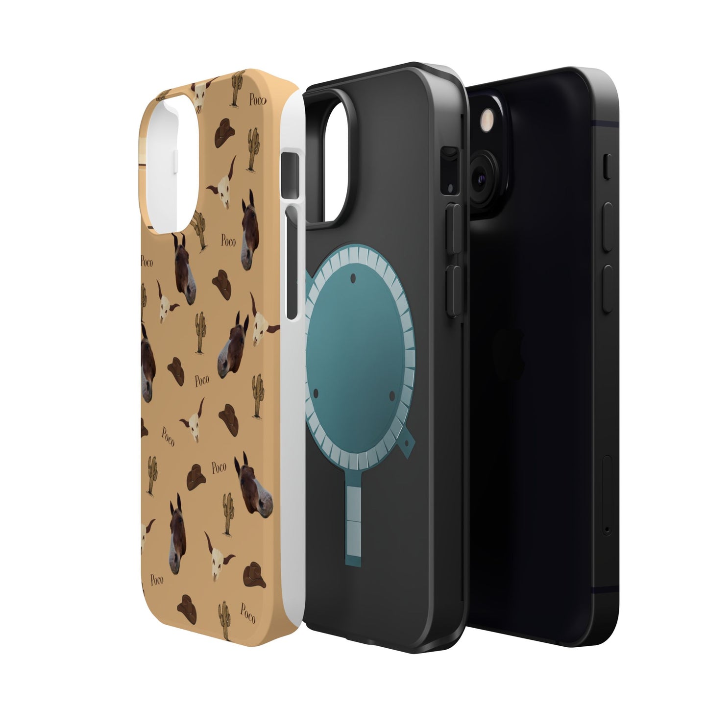 Western Horse Pattern Magnetic Impact Phone Case