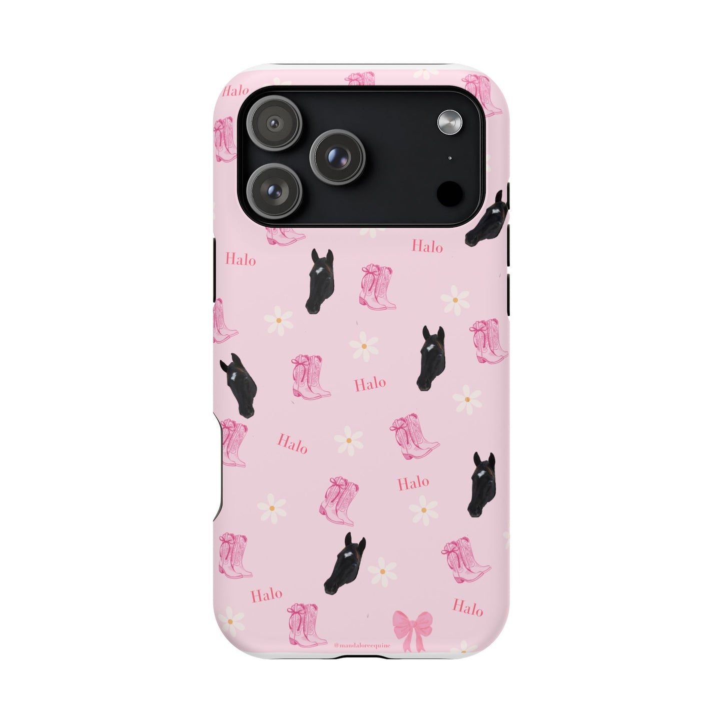 Magnetic Impact-Resistant Phone Case — Cute Pink Cat Pattern