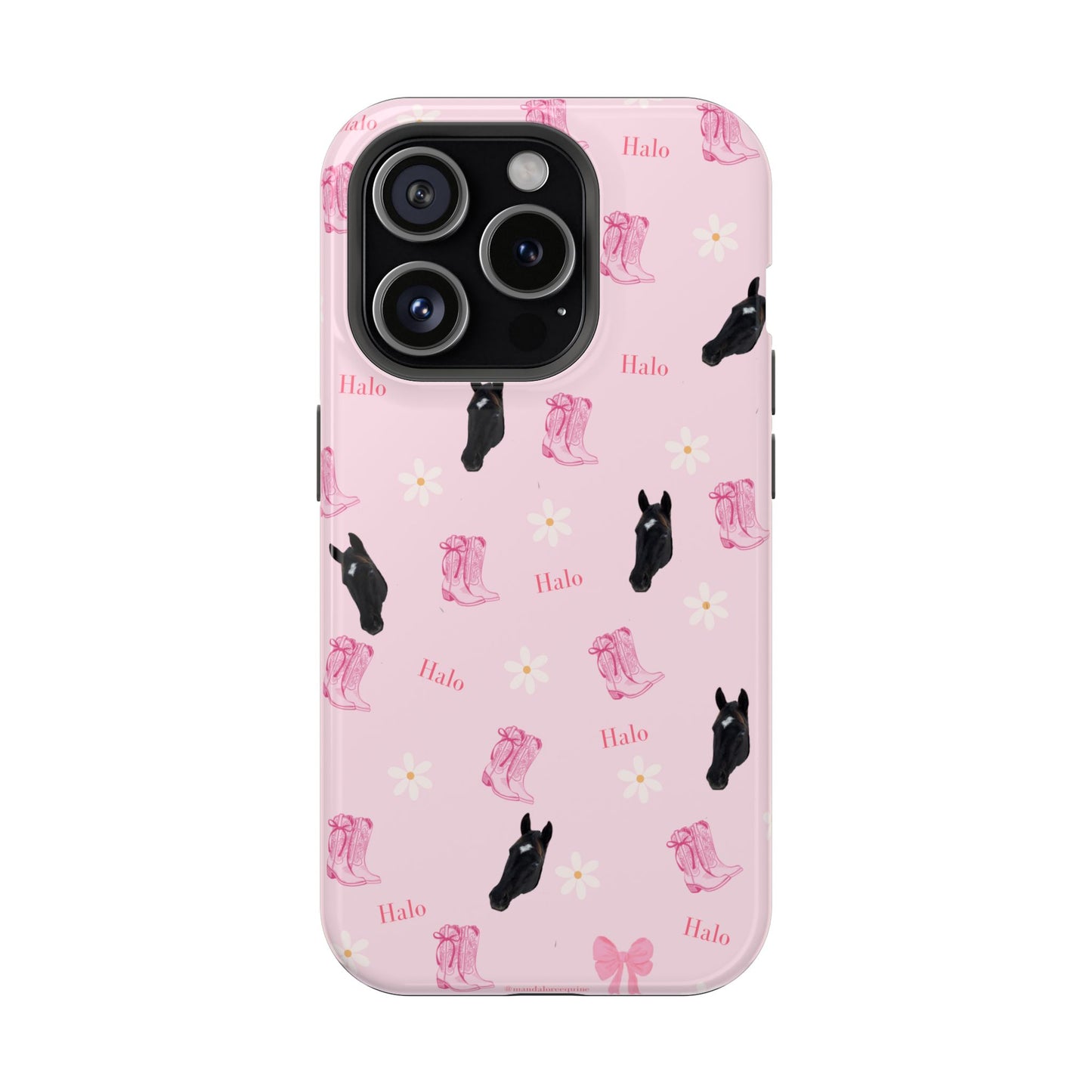 Magnetic Impact-Resistant Phone Case — Cute Pink Cat Pattern