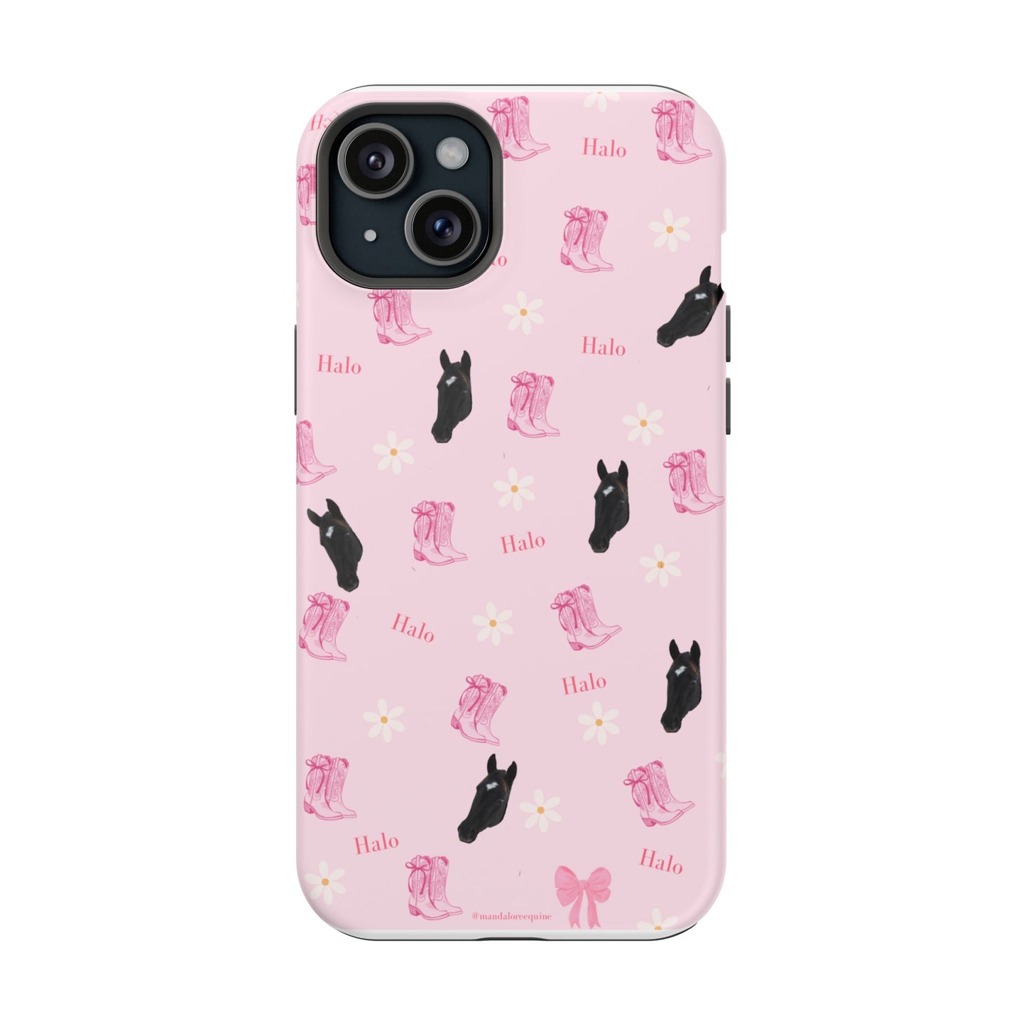Magnetic Impact-Resistant Phone Case — Cute Pink Cat Pattern