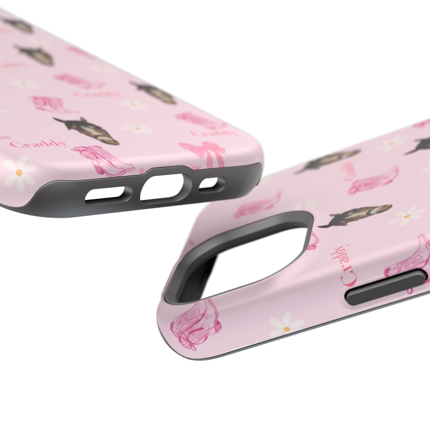 Pink Horse Pattern Magnetic Impact Case — Custom Equestrian iPhone Cover