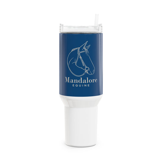 Mandalore Equine Horse Head Logo Tumbler | 40oz Stainless Travel Cup