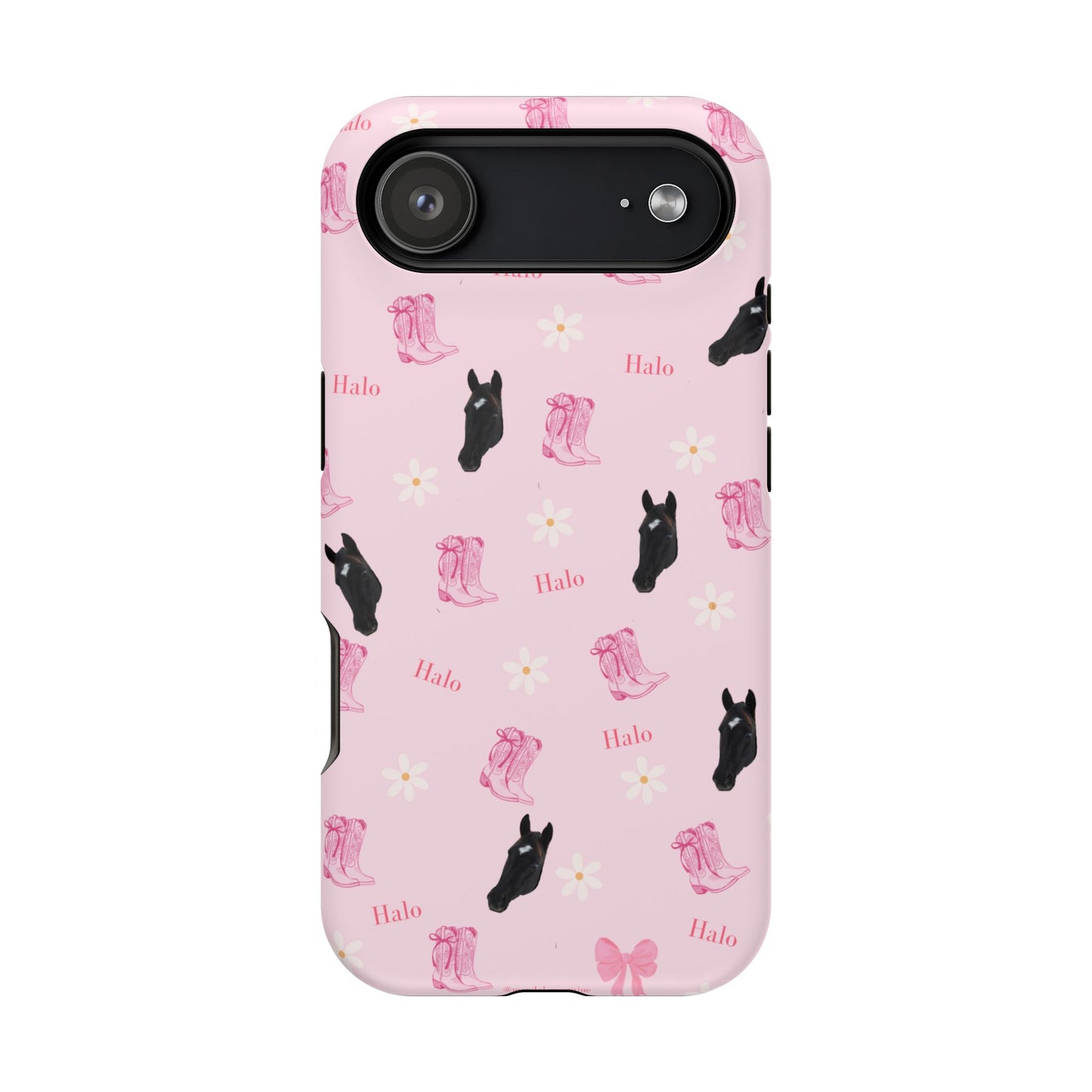 Magnetic Impact-Resistant Phone Case — Cute Pink Cat Pattern