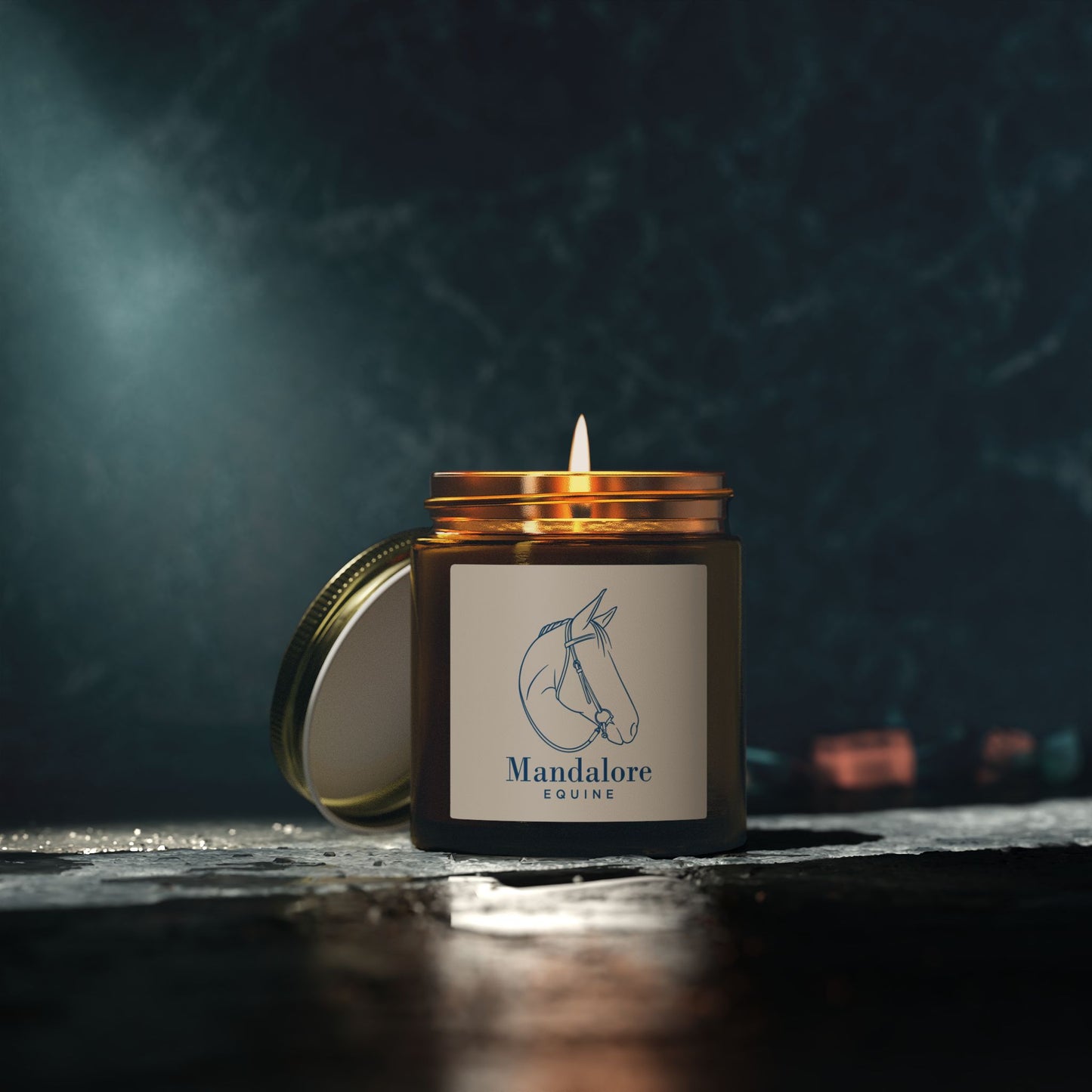 Scented Candle (4oz/9oz) — Mandalore Equine Horse Logo
