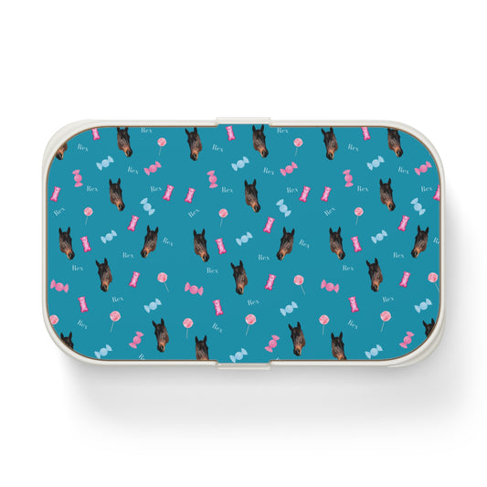 Bento Box — Cute Dog & Candy Pattern Lunch Box