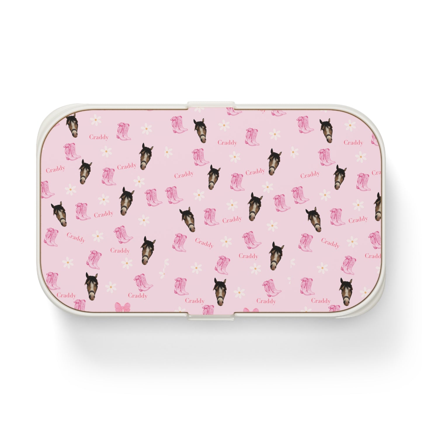 Pink Horse Pattern Bento Lunch Box