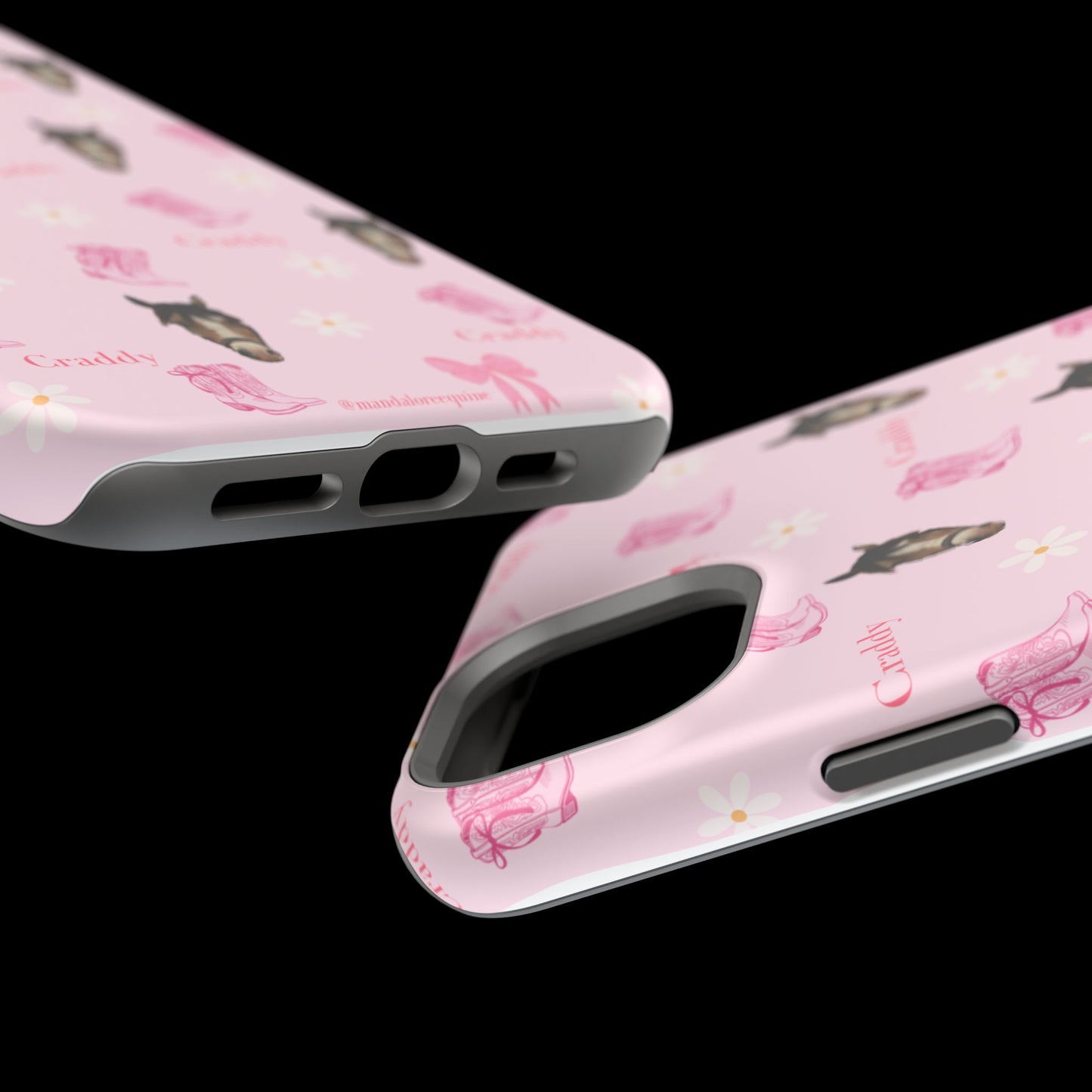 Pink Horse Pattern Magnetic Impact Case — Custom Equestrian iPhone Cover