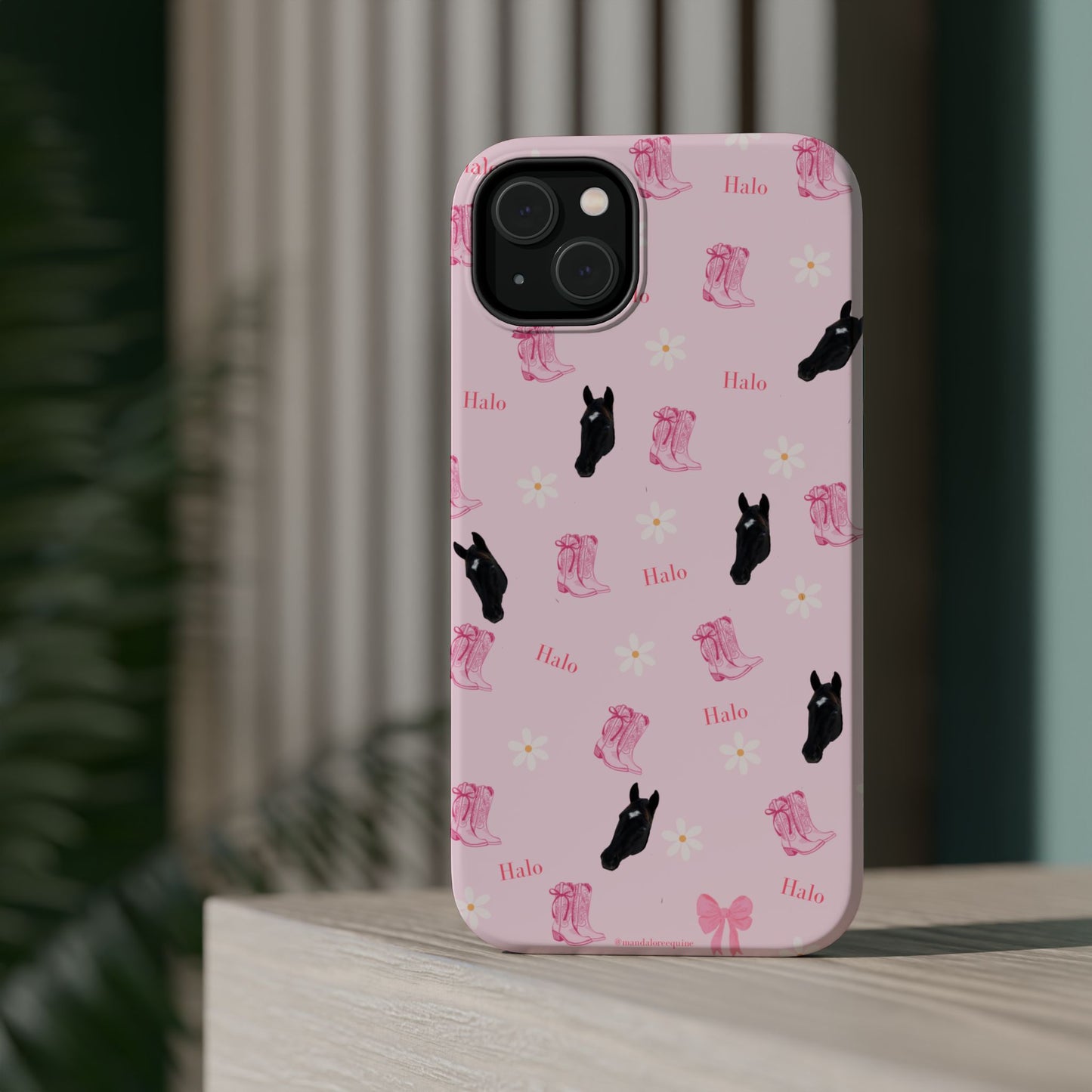 Magnetic Impact-Resistant Phone Case — Cute Pink Cat Pattern