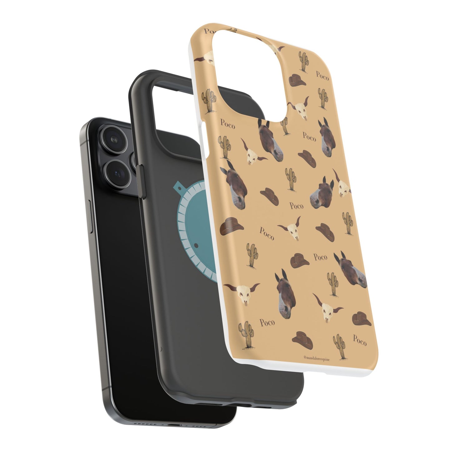 Western Horse Pattern Magnetic Impact Phone Case