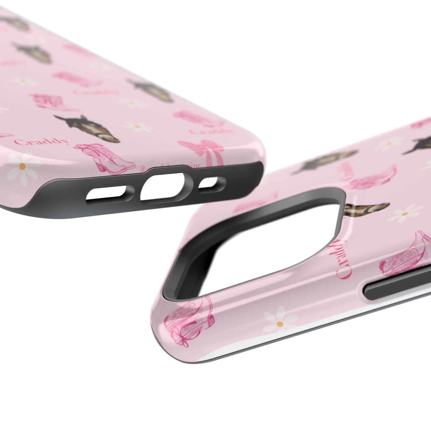 Pink Horse Pattern Magnetic Impact Case — Custom Equestrian iPhone Cover