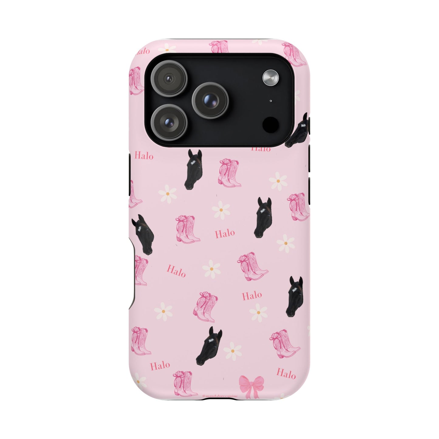 Magnetic Impact-Resistant Phone Case — Cute Pink Cat Pattern