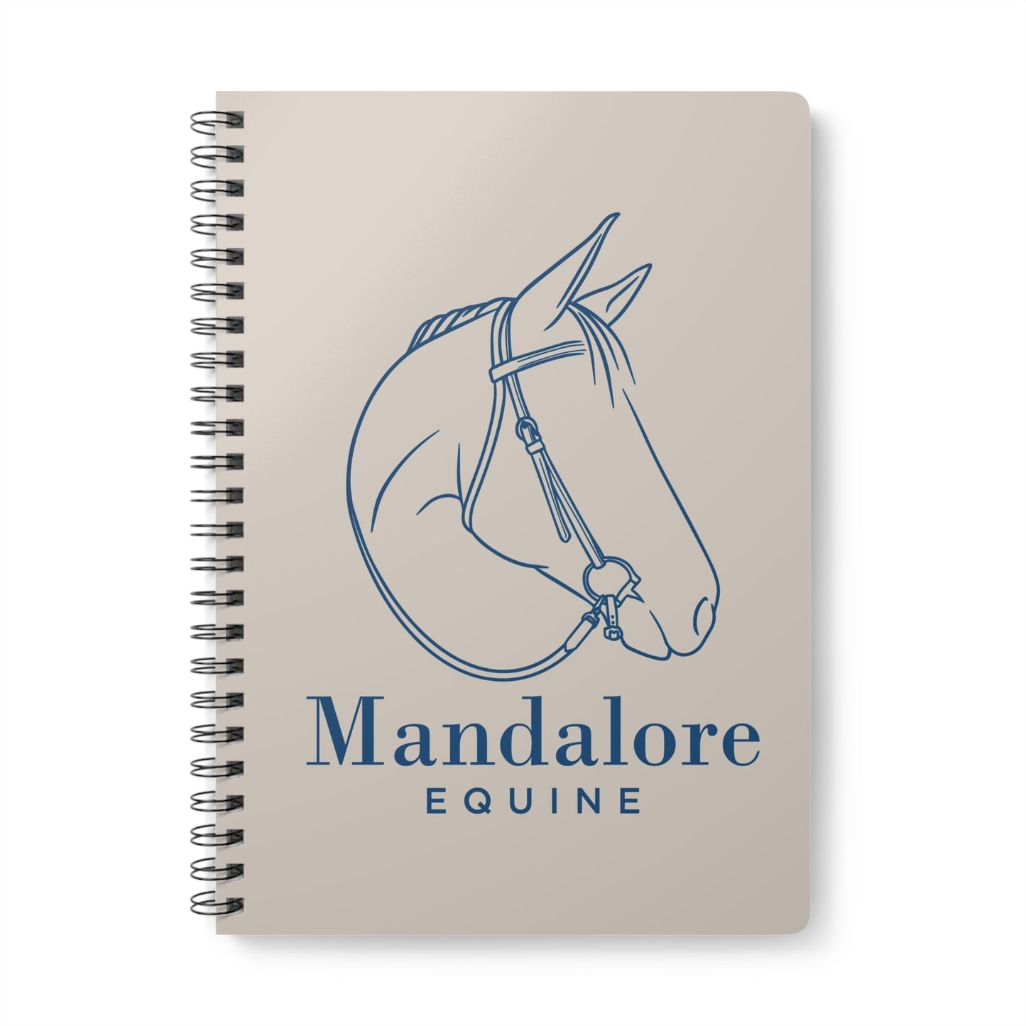 Equine Head Spiral Notebook — "Mandalore Equine" A5 Wirobound Journal