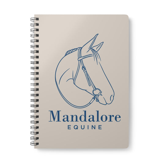 Equine Head Spiral Notebook — "Mandalore Equine" A5 Wirobound Journal