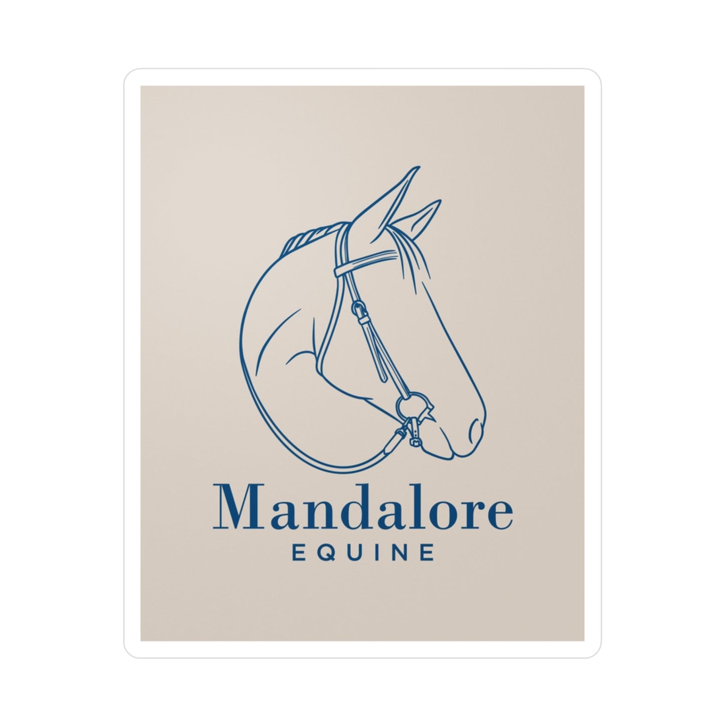 Horse Head Logo Vinyl Sticker — "Mandalore Equine" Kiss-Cut Decal