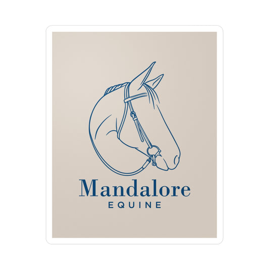Horse Head Logo Vinyl Sticker — "Mandalore Equine" Kiss-Cut Decal