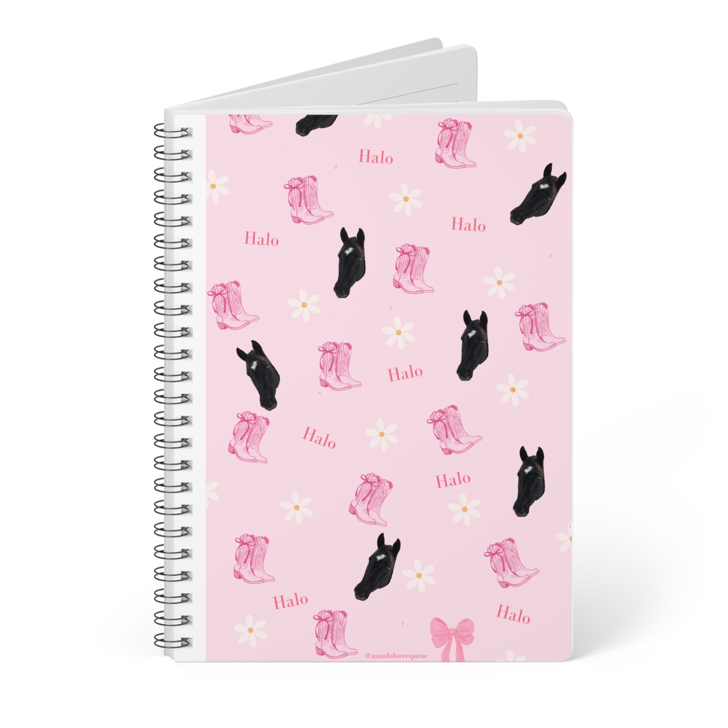 Blackhorse Pink A5 Notebook — Wirobound Softcover