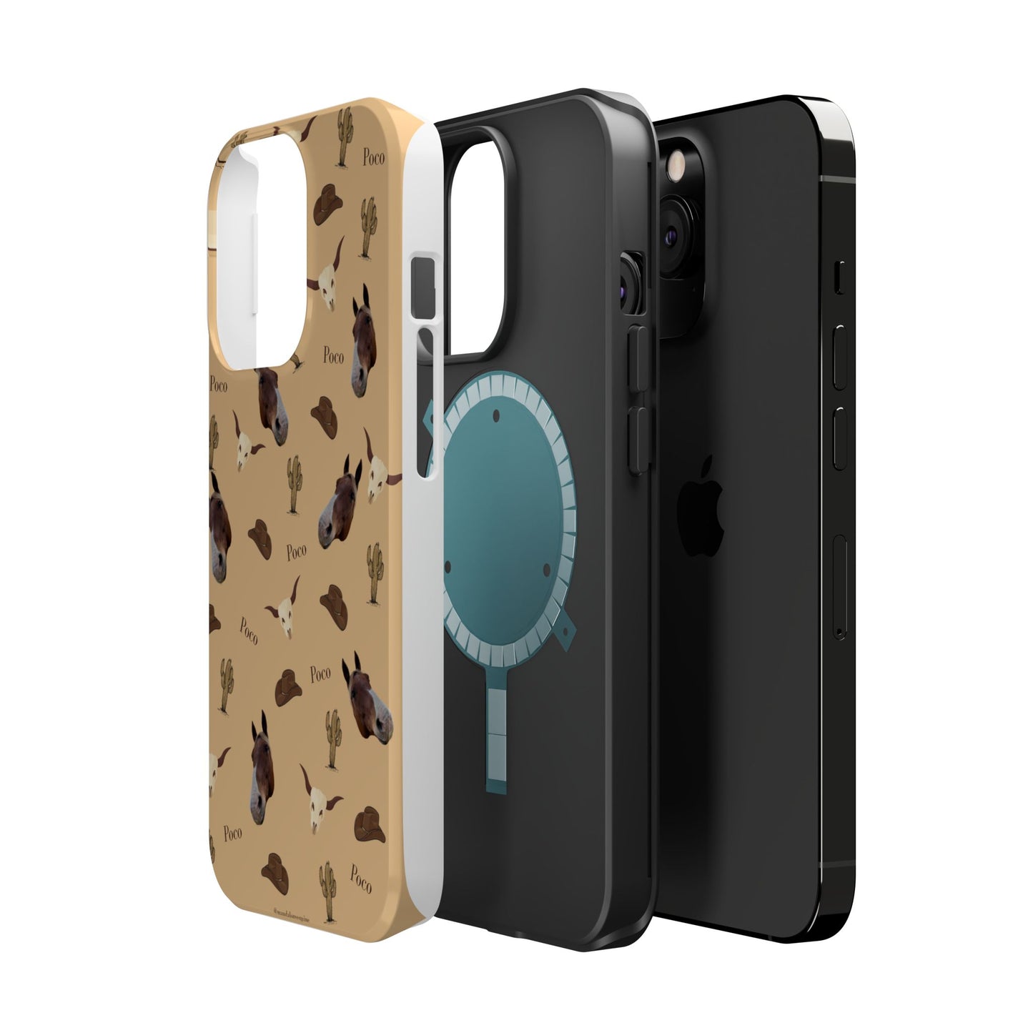 Western Horse Pattern Magnetic Impact Phone Case
