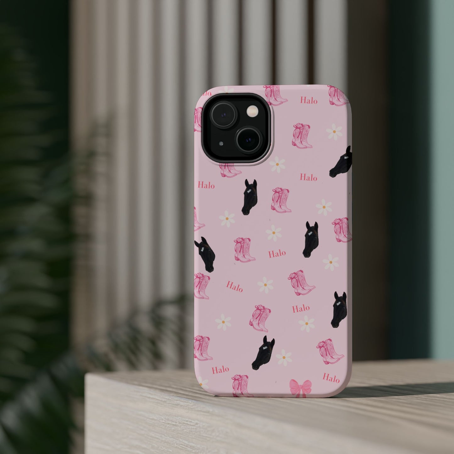 Magnetic Impact-Resistant Phone Case — Cute Pink Cat Pattern