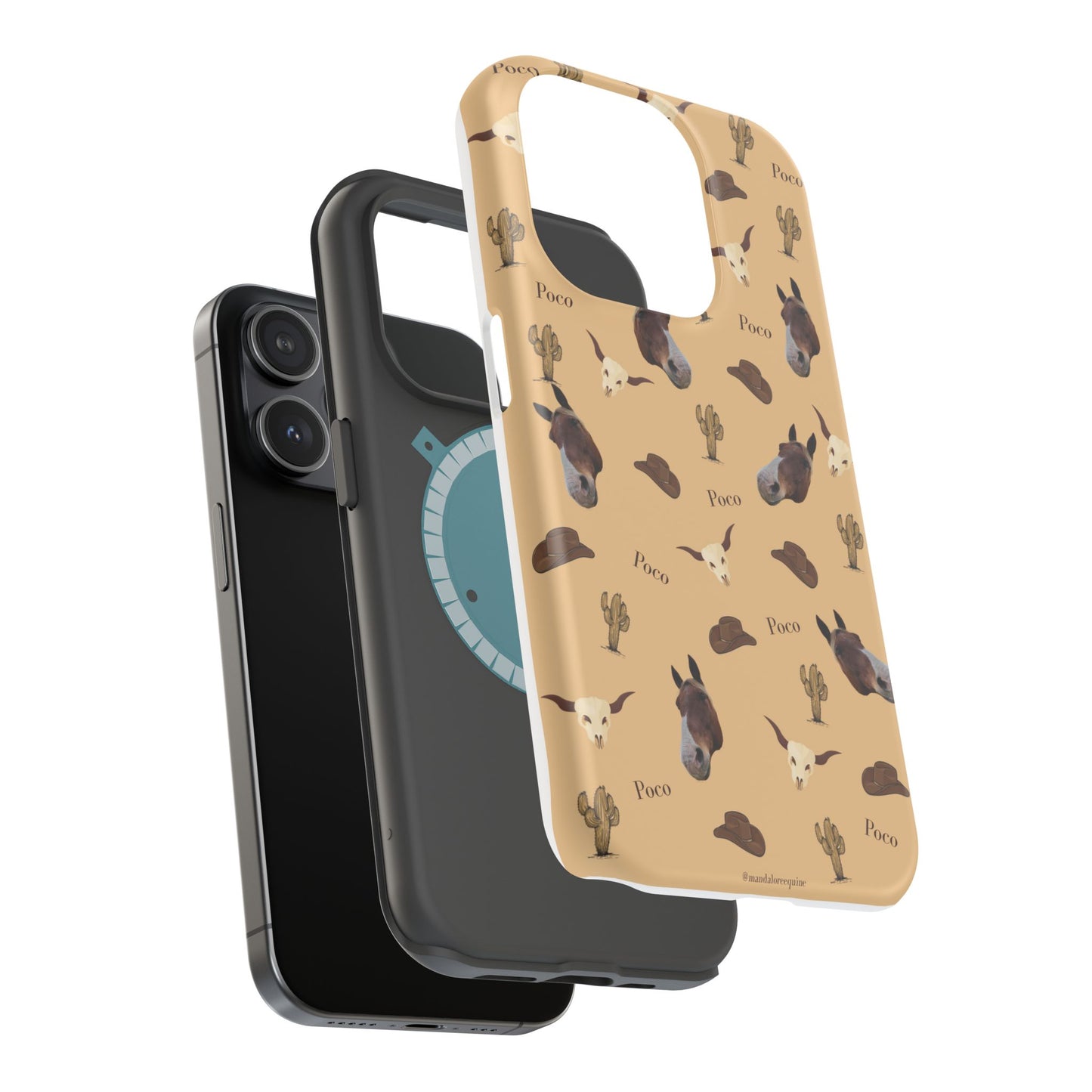 Western Horse Pattern Magnetic Impact Phone Case