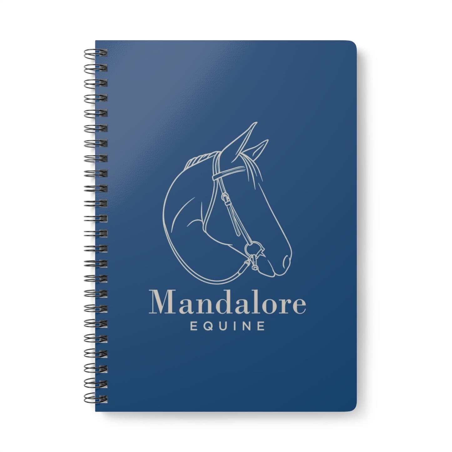 Mandalore Equine A5 Spiral Notebook — Horse Head Journal (Wirobound Softcover, Lined)